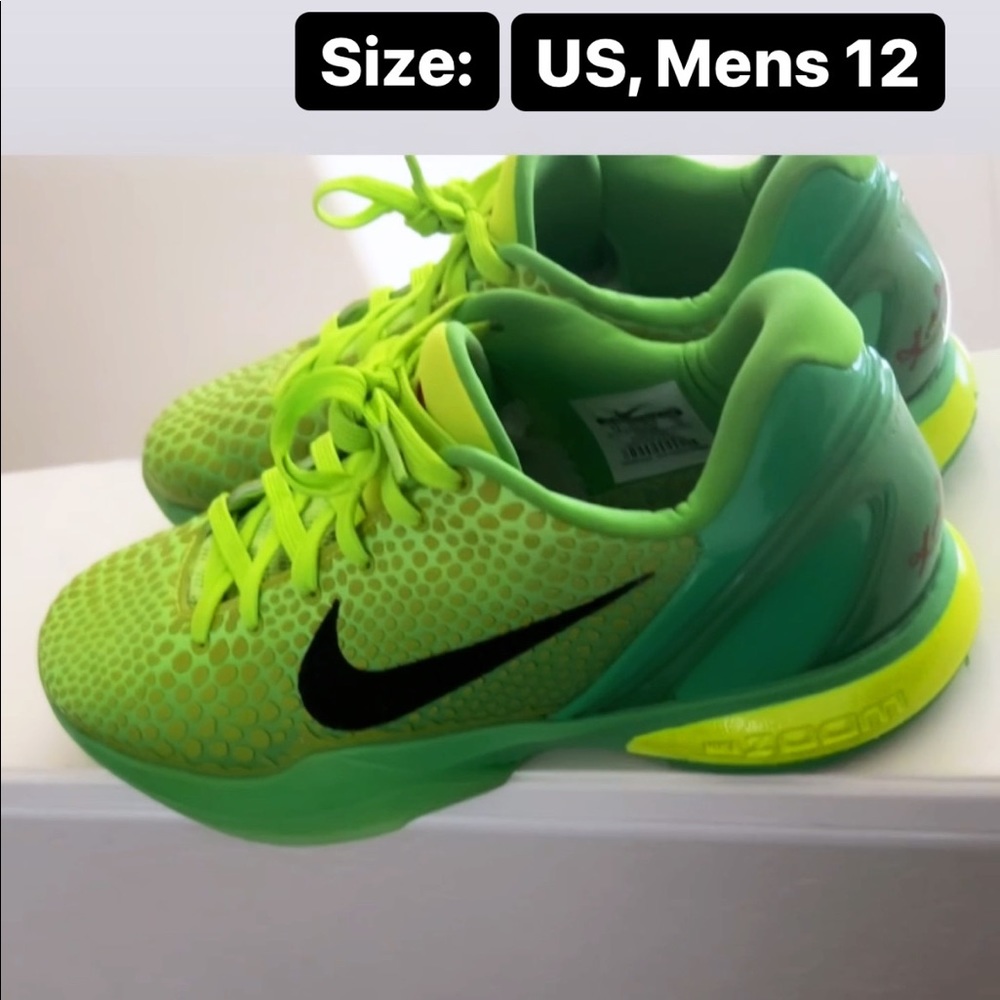 “2010 GRINCH KOBE 6” (USED) Please read description before buying